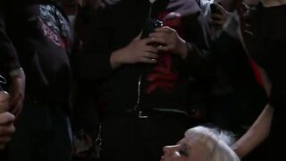 Public Humiliation - BDSM Slavery Training For Submissive Girl In Leather Outfit