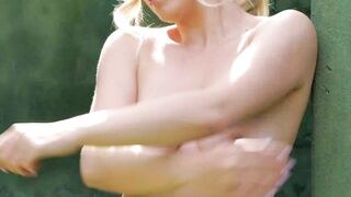 "Fitness Babe's Naked Yoga Session - Teen Blonde Stretching & Sweating"