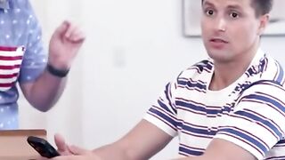 Old Stepmom & Teen Share Young Stud in Threesome Action!