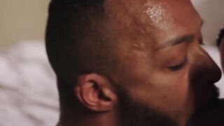 "Bareback Threesome - Gagging Blowjob & Anal with Huge Facial"
