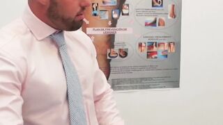 "Handsome Stud Gives Intense Anal Pounding In Suit And Blow Job"
