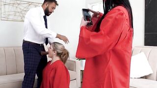 "Graduate's Hot Stepmom Surprise Party with Older Teacher"