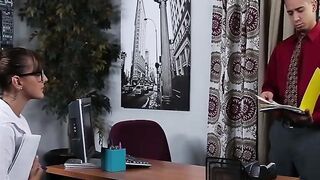 "Office Secretary Gets Spanked And Fucked Hard In Boss's Office - Nikki Benz"