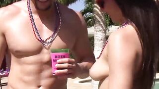"3some Frenzy #2 - Pool Party Orgy with Hot Teens & Huge Facial"