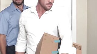 "Step-Daddy's Boy" - Stepfather Fucks His Hot Son And Mail Man In Threesome!