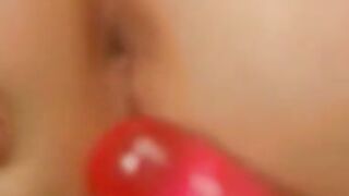 Lesbian Rocks! Hot Blonde Babes Scissoring & Playing with Sex Toys in HD