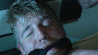 Van witnessed how Ricky Sinz ball busts and throat fucks Logan Vaughn