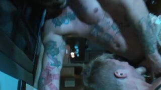 Van witnessed how Ricky Sinz ball busts and throat fucks Logan Vaughn