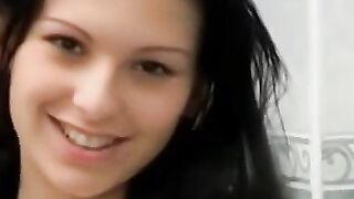 Hot Brunette Teen Fucked Hard In The Washing Machine With Big Dick And Facial