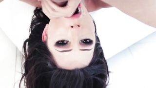 Petite latina throat fucking huge cock