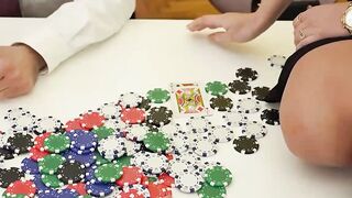 Poker Night Gone Wild! Hot Blonde Teenager Lily Bella Gets Fucked By Her Partner