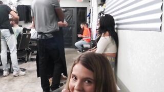 Blondie's Wet Pussy - Barbershop Sex Adventure