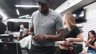 Blondie's Wet Pussy - Barbershop Sex Adventure