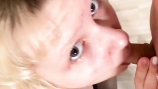 Blonde Bombshell Kate White Gets A Mess Of Hot Semen On Her Face