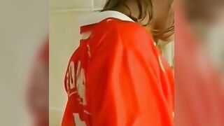 Wooden Shoes - Teasing Bath Time with Sexy Brunette Babe