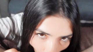 Busty Blonde MILF Sucks & Swallows Massive Load in POV Deepthroat