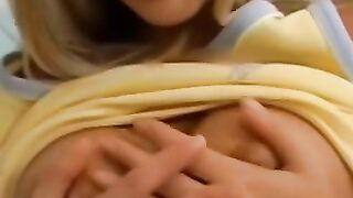 A adorable teenagers having fun with her vagina