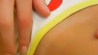 Yasmin masturbates into the dressing rom