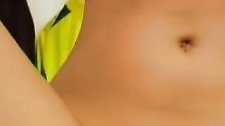 Yasmin masturbates into the dressing rom