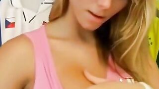 Yasmin masturbates into the dressing rom