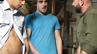 Daddies Drill Young Twink's Ass - Raw Anal Sex with Older Man