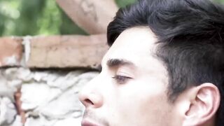 Public Bareback Threesome - Latinos Twinks Suck & Fuck Raw In Park