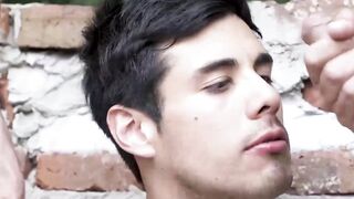 Public Bareback Threesome - Latinos Twinks Suck & Fuck Raw In Park