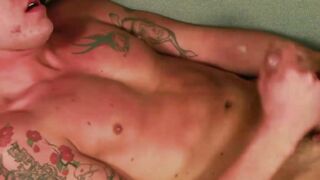 Muscle Stud's Solo Jack Off - Semen Spillage
