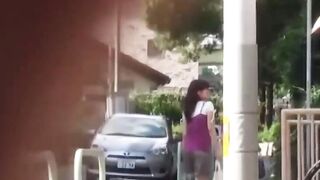 Public Peeping Tom - Busty JAV Beauty Faces Exposure in Public Bathroom