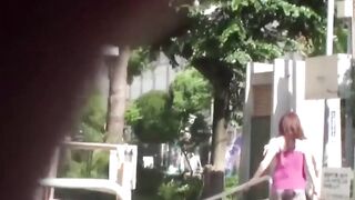 Public Peeping Tom - Busty JAV Beauty Faces Exposure in Public Bathroom