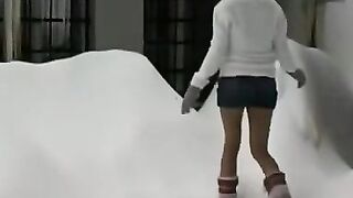Lesbian Heaven: Busty Beauties Share Intimate Winter Romance in Sapphic Sex Scene
