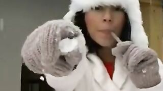 Lesbian Heaven: Busty Beauties Share Intimate Winter Romance in Sapphic Sex Scene