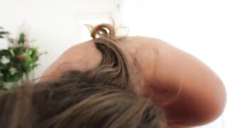 Hot Blonde Babe Gives A Sensual Handjob And Deepthroat POV Blow Job With Facial