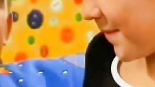 Three-way harmony: MILF Sara Vendela shares her son's friend in bed