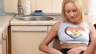 Kitchen Goddess Michelle Dildo Play - Solo Female Orgasm Vibrator Fun