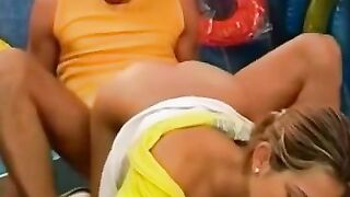 Freaky Table tennis girl gets her pussy pounded hard by hunk in wild sex adventure