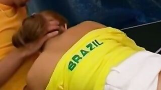 Freaky Table tennis girl gets her pussy pounded hard by hunk in wild sex adventure