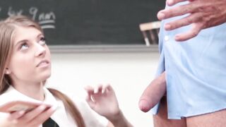 Professor's Daughter - Student Riding Her Dad's Hard Dick in Class