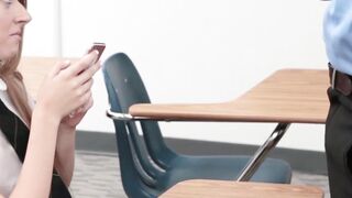 Professor's Daughter - Student Riding Her Dad's Hard Dick in Class