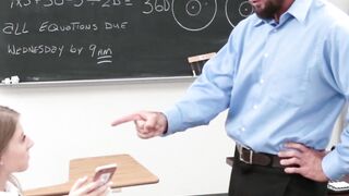 Professor's Daughter - Student Riding Her Dad's Hard Dick in Class