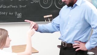 Professor's Daughter - Student Riding Her Dad's Hard Dick in Class