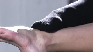 Blondie's Footjob Paradise - Angelina Gray & Her Handsome Lover