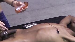 Dominatrix Electro-Play with BDSM Goddess Nikki Hunter & Submissive Boy - Scene 1