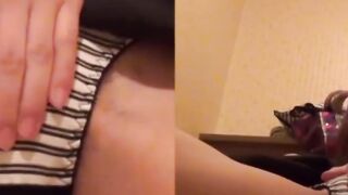 Japanese Babe Fingering Her Bush And Peeing In Public