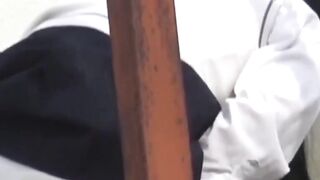 Pee-Soaking Panties #2 - Outdoor Teen Faces Splash in Public