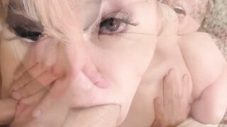 Busty Neighbor Girl Next Door - Big Boobs Babe Stroking Her Man's Dick