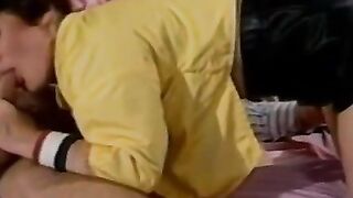 Dark-Haired Bombshell Rides Older Man's Monster Dick in Passionate Fuck