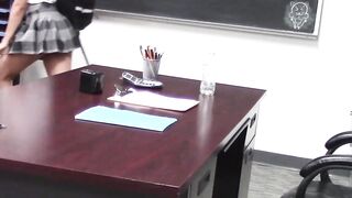 Cheater student Maya Morena gets her ass spanked after getting caught cheating with h
