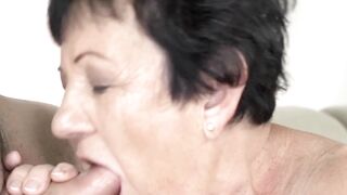 Grandma's Old Heart Gets Slammed By A Young Lover - Mature Grannies