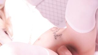 Transgender Babe's Anal Play with Big Vibrator - Solo Female Crossdresser